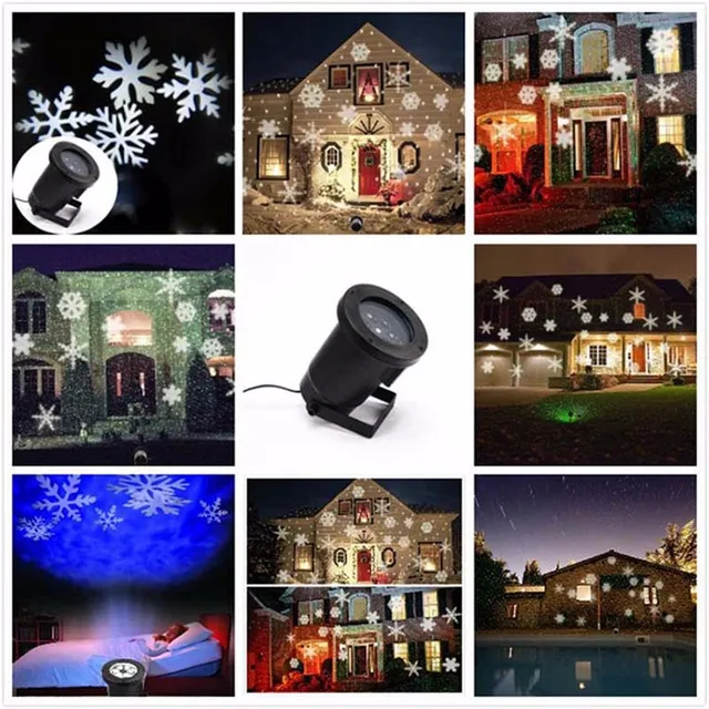 led snowflake effect lights outdoor christmas light projector garden outside xmas tree decoration landscape lighting - Outdoor Christmas Light Projector led snowflake effect lights outdoor christmas light projector garden outside xmas tree decoration landscape lighting - Outdoor Christmas Light Projector