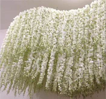 

10pcs 120CM Length Encryption Simulation Hydrangea Rattan Multicolor Wisteria Flower Wedding Decoration Factory Wholesale