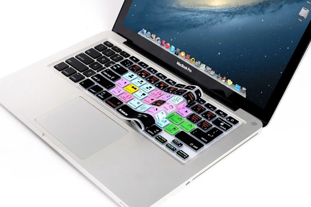 XSKN Final Cut Pro X ярлык силиконовый чехол кожи для Macbook Air retina 13 15 17 клавиатура и алюминиевая беспроводная клавиатура