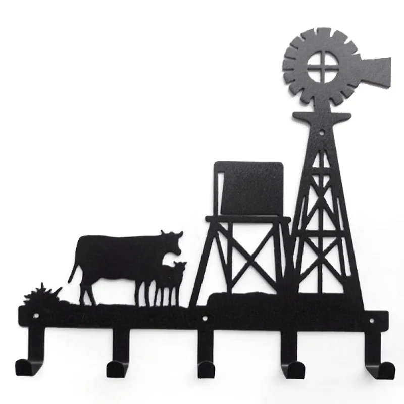 Original Windmill Design Robe Hook 5 Coat Hooks American Style Hat/Bag/Clothes Kitchen Bathroom Wal - 32751825818