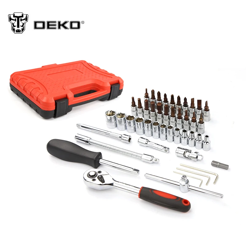 DEKOPRO 46pcs Auto Repair Tool Combination Package Socket Wrench