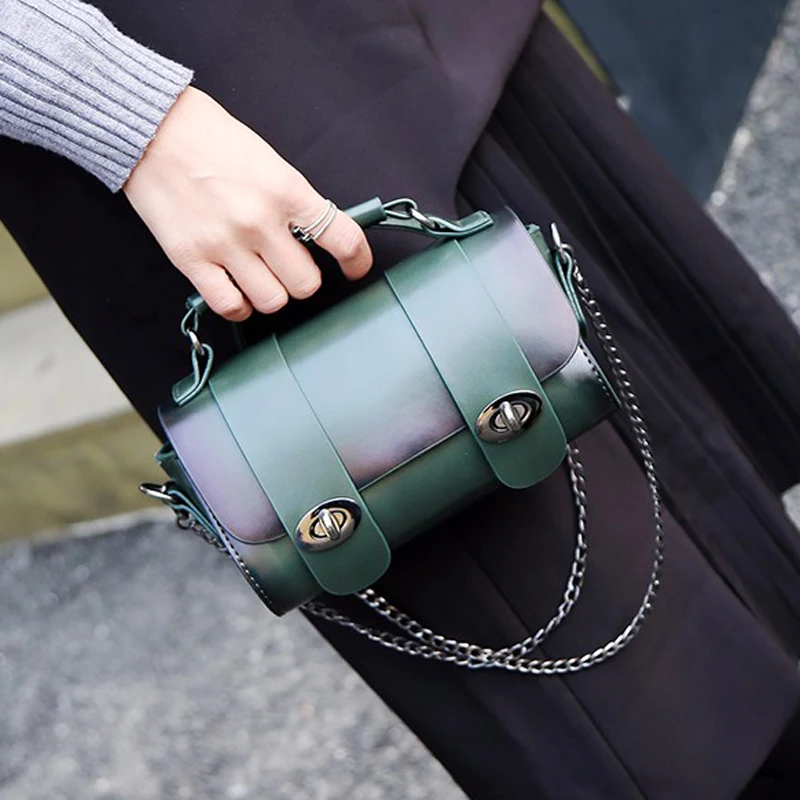Женщины сумка женская 2017 новый ретро Моды Бостон сумки конструктора высокого