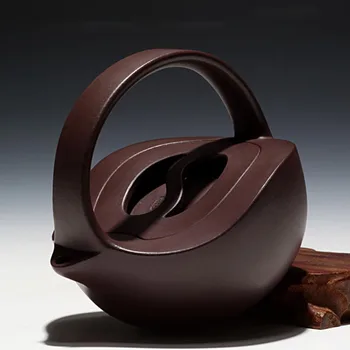 

180ML Yixing Purple Clay Handle Teapot Raw Ore Laozi Mud Creative Zisha Pot Puer Oolong Tea Kettle Teaware for Birthday Gifts