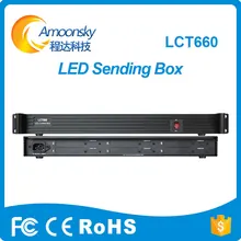 Caixa de Exibição de vídeo Remetente LCT660 Com fonte de Alimentação Meanwell Instalado suporte 6 PCS Nova Led linsn Envio de Cartão
