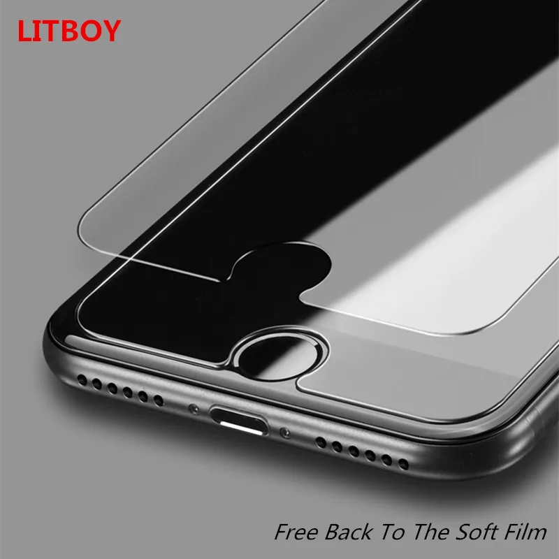 Goedkoop LITBOY Gehard Glas Voor iphone 6 7 Plus 5 SE 4 s Screen Protector 9 H Beschermfolie voor iphone 7 6s Plus gehard glas coque