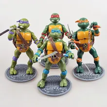 Buy NEW 4pcs/LOT Model toys Action & Toy Figures Turtles model Animation furnishing articles Gift Free Shipping