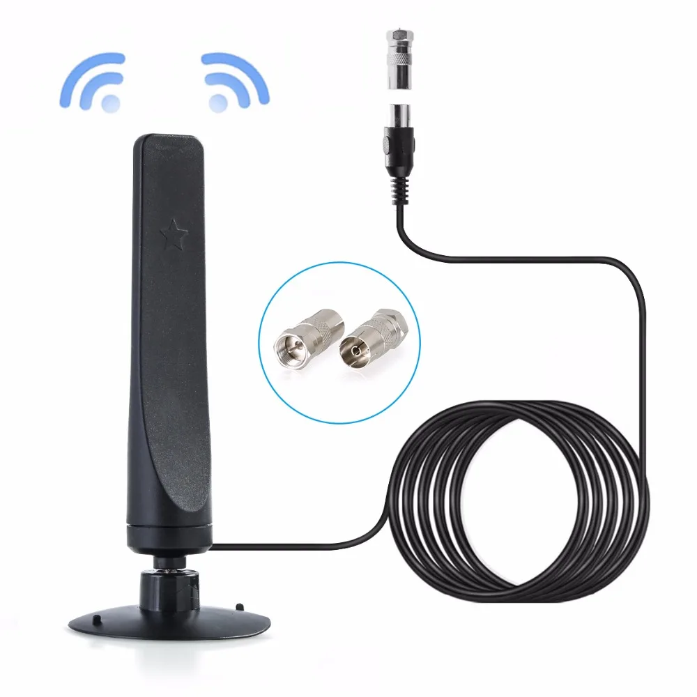 Внутренняя ТВ цифровая антенна для DVB-T DVB-T2 ТВ-палка HDTV Freeview 12dB 800 Mile бустер радио VHF