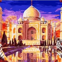 Сделай Сам, живопись по цифровым номерам, декоративные настенные картины для гостиной с животными, холст для живописи, Безрамное 40X50 см, AOP044