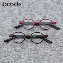 Iboode, унисекс, винтажные круглые очки для чтения, Ретро стиль, стиль колледжа, очки, прозрачные линзы, брендовые, модные, оправа для очков