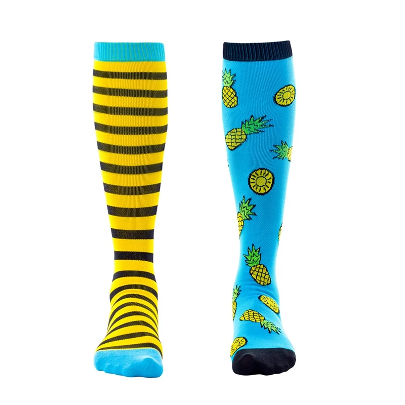 

Elastic Compression Knee-High Socks Elastic Breathable Nylon Hosiery Anti-slip Quick-drying Comfort Cycling Socks