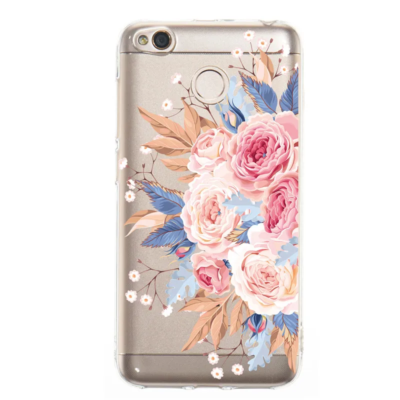 3D Relief Flower Pattern Clear TPU Case (14)