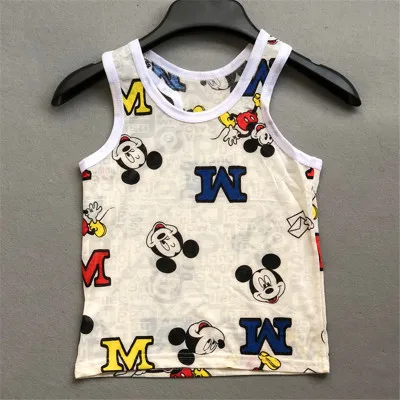 

Disney Mickey mouse vest camisoles Children's Short Sleeve baby Ultra-thin Breathable T-Shirt Summer Boy Undershirt Baby clothes