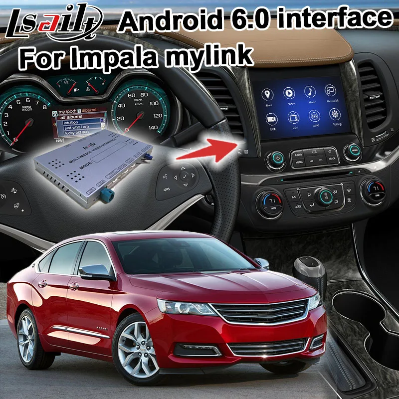 

Android navigation box for Chevrolet Impala 2014 Mylink Intellilink system video interface with carplay mirror link GPS