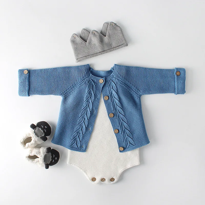 2018 Newborn Baby Girl Cardigan Baby Girls Clothes Autumn Baby knitted Outerwear & Coats Infant Boys Sweater Cotton Baby Jackets