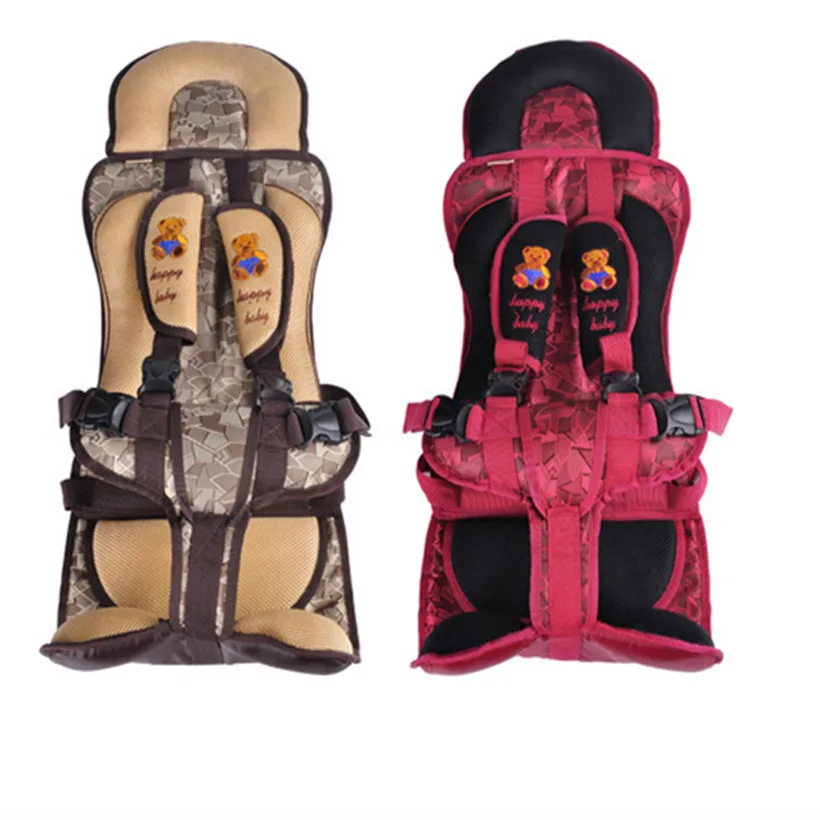 Red and Coffee Color Plus Size Portable Baby Car Seat for 9 40KG Kids Children Thickening