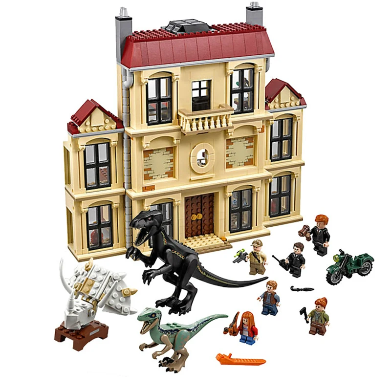 1046pcs Jurassic World 2 Legoings  Dinosaur 75930 Indoraptor Rampage At Lockwood Estate  Building Block Toys for Children 10928 1046pcs Jurassic World 2 Legoings  Dinosaur 75930 Indoraptor Rampage At Lockwood Estate  Building Block Toys for Children 10928