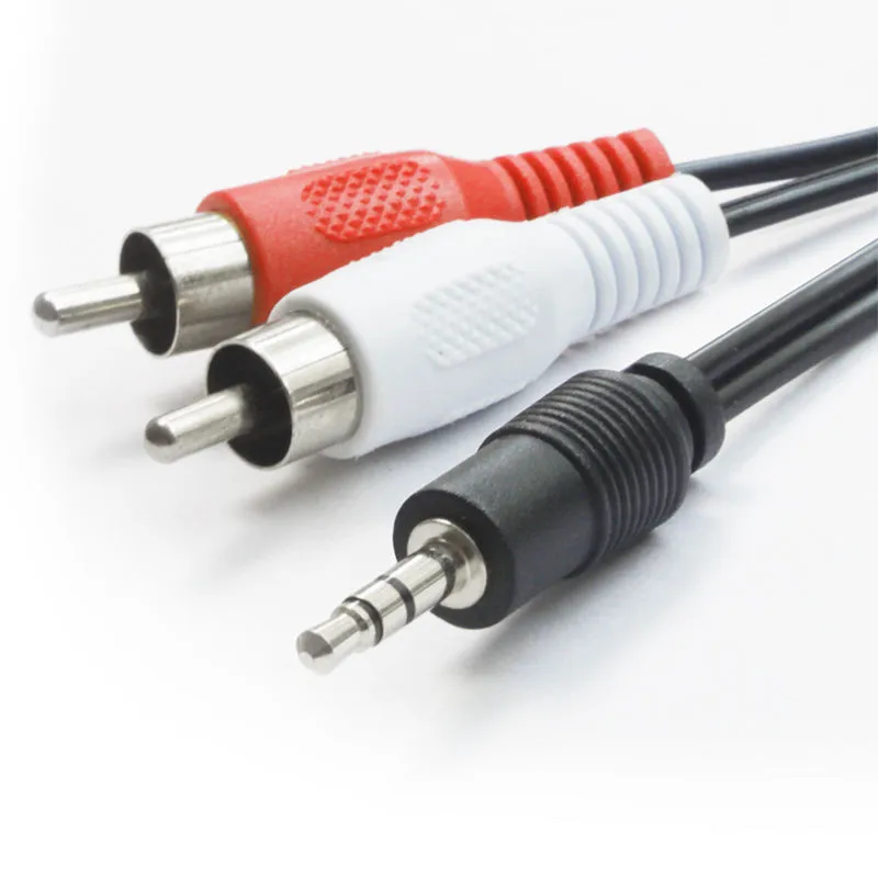 3 5 мм мужчина к 2RCA Мужской кабель стерео до 2 RCA м/м для нового Iphone Sumsung 1 м/150 см |