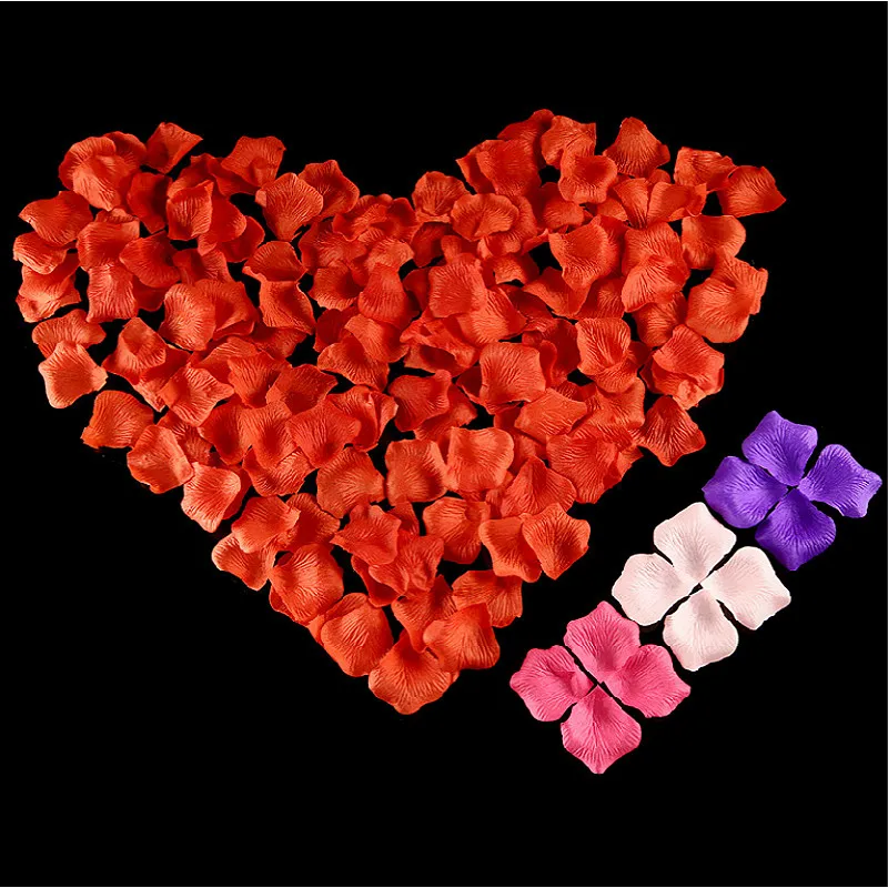 

100pcs/lot 5*5cm Artificial Flowers Simulation Rose Petals Decorations Wedding Marriage Room Flower