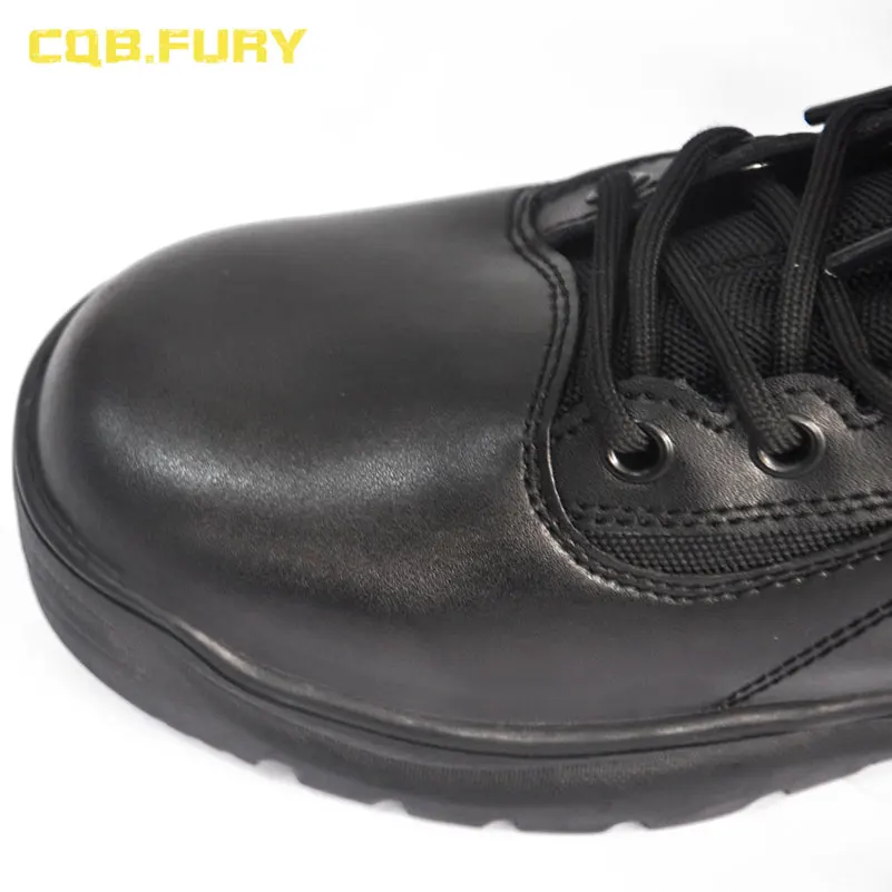 CQB. FURY/черные мужские военные тактические ботинки дышащие армейские ботинки до щиколотки прочные кожаные ботинки на шнуровке размеры 38-46