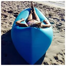 Outdoor 2016 Hot Sale Fast Inflatable sleeping bag Lazy Sleeping Sofa Bed Camping Hiking Travel party Beach Bag Bed 9Colors 900g
