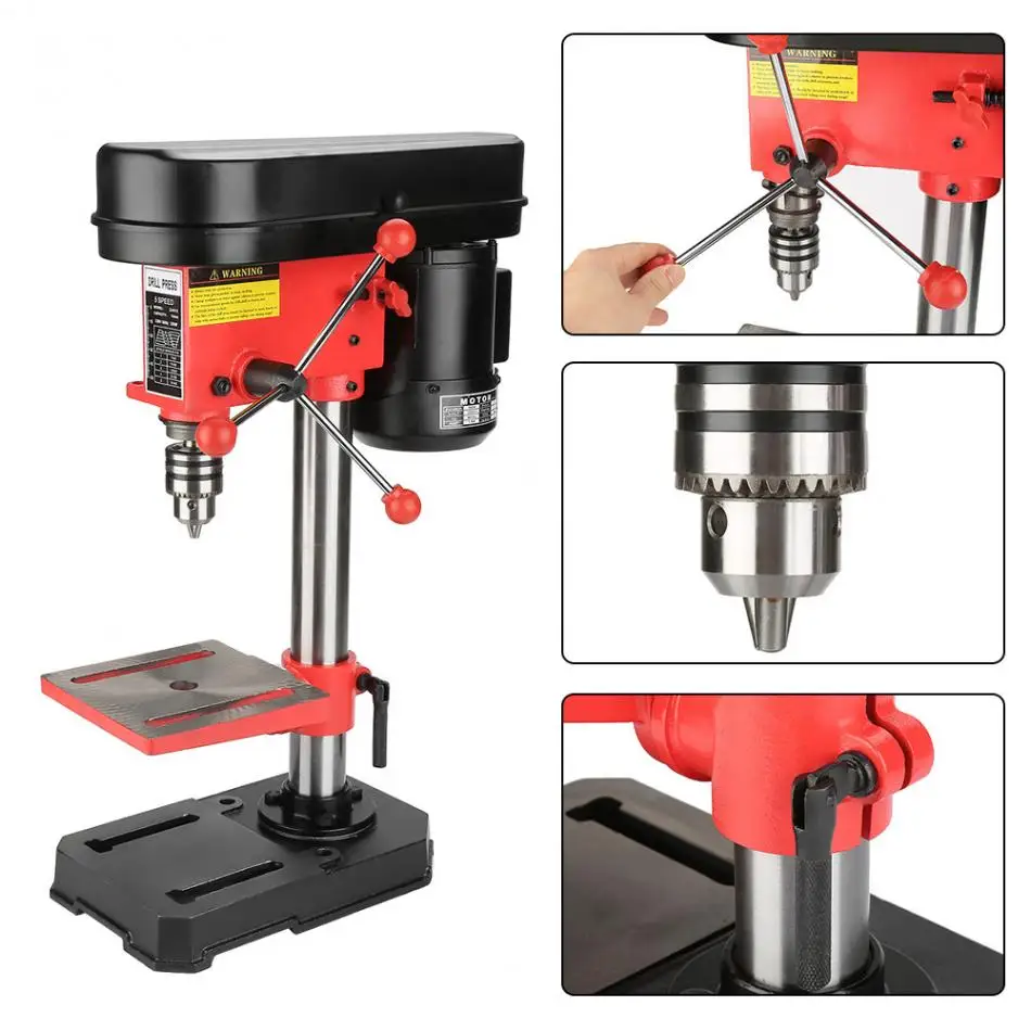 Мини Скамья дрель пресс стенд верстак установлен 350 Вт 5 Скорость 50 мм верстак ремонтный инструмент AU Plug 230 В