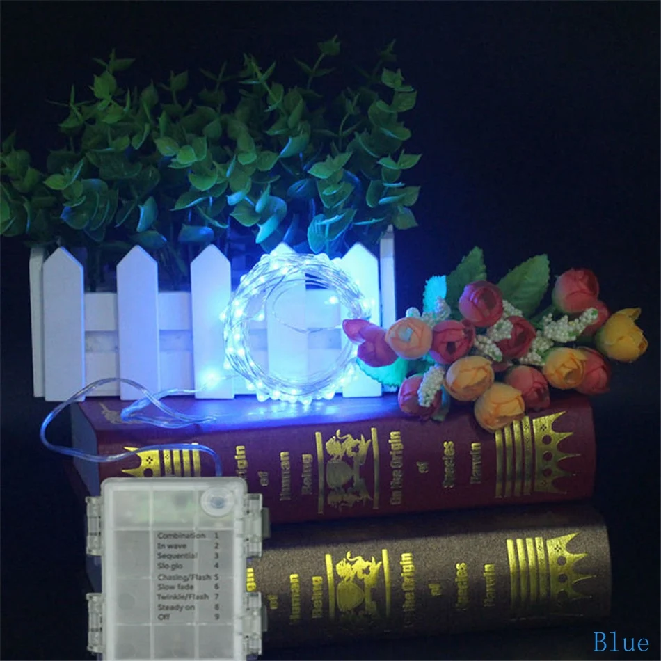 5 M/10 M LED String Light Christmas Decoration Waterproof Copper Wire Fairy Light AA Battery Powered 8 Mode with Remote Control