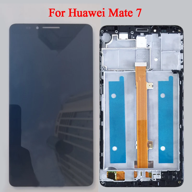 Для huawei Mate 7 ЖК-дисплей сенсорный экран дигитайзер сборка запасные части с рамкой