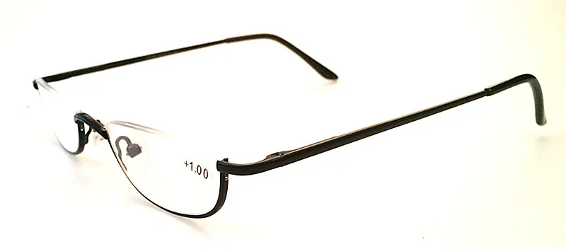 Последние с плоскими стеклами и половинной рамкой, очки для чтения, мужские и женские очки формы "кошачий глаз" в длинная старинная очки для чтения+ 1,0 1,5 2,0 2,5 3,0 3,5 - Цвет оправы: black