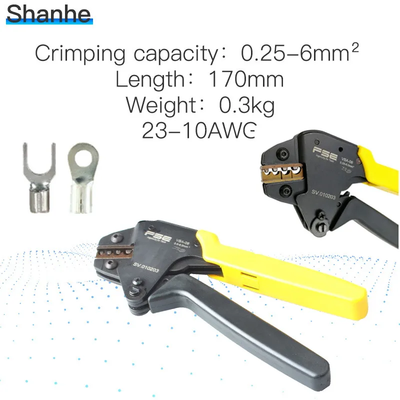 Обжимные клещи 0 25 6mm2 23 10AWG для non изолированных клемм зажим саморегулирующаяся