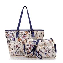 Tres Conjuntos de Las Mujeres de Moda Bolso de Impresión Bolsa de Mensajero del Hombro Del Ocio