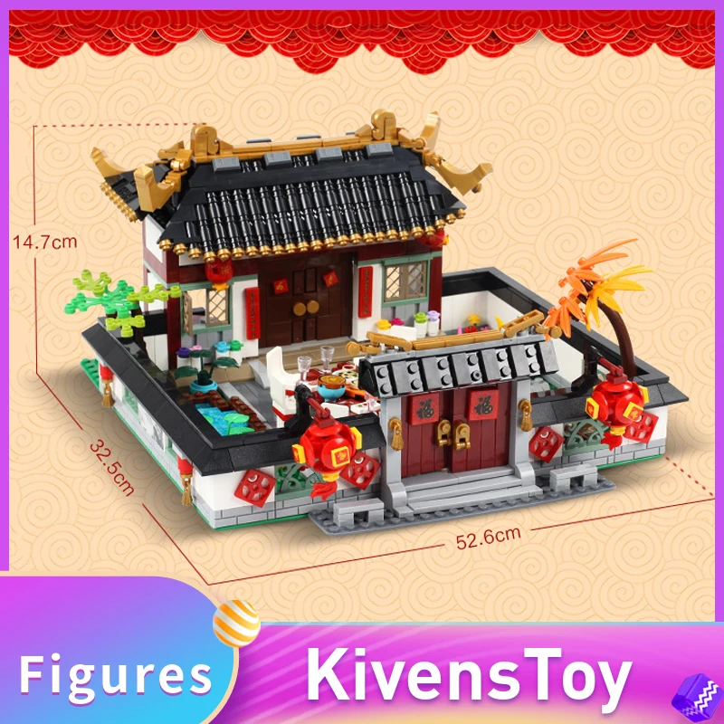 

IN STOCK 610001 46001 46002 BELA 1114 Chinese Dinner Dragon Festival Building Blocks Toys Compatible LegoINGly 80101 80102 80103