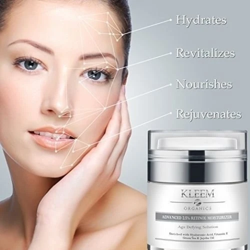 Kleem Organics Anti Aging Retinol Moisturizer Cream For Face 2.5
