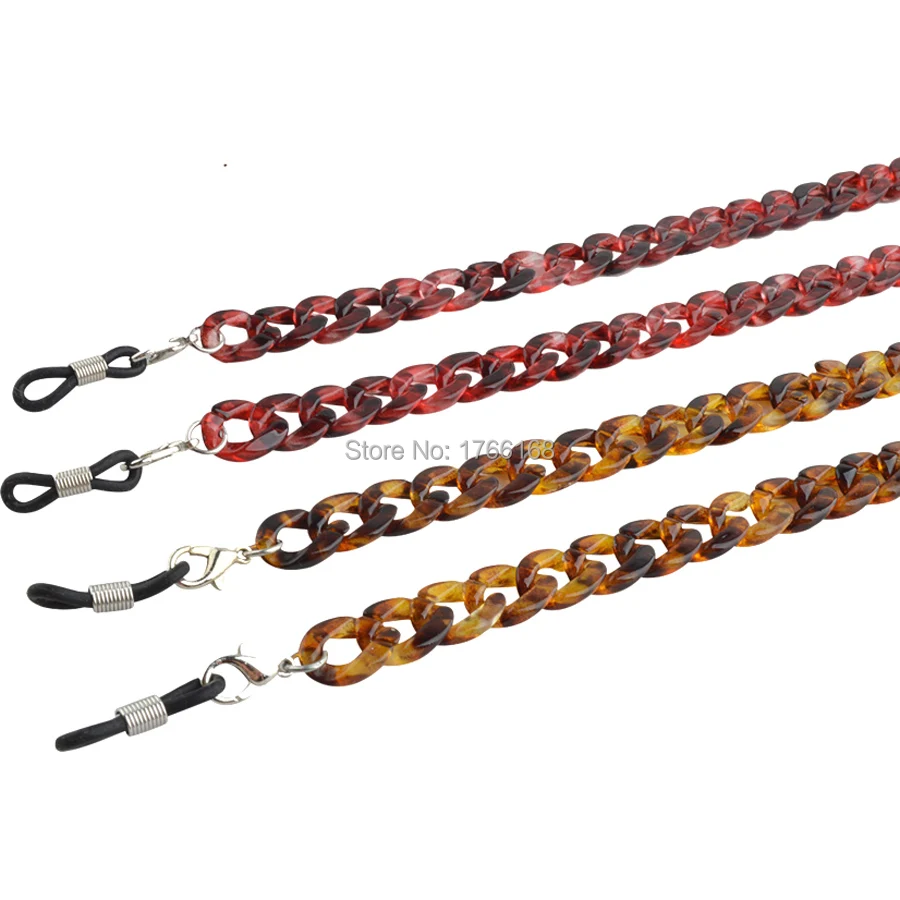 

Acrylic Sunglasses Reading glasses Demi neck cord string retainer Dark brown Wine eyewear strap lanyard holder Freeshipping