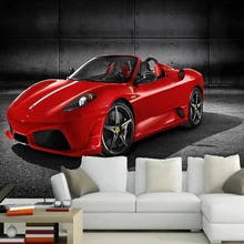 Пользовательские 3D фото обои красный автомобиль Картина Настенная роспись дети спальня диван украшение стены 3D Нетканые обои