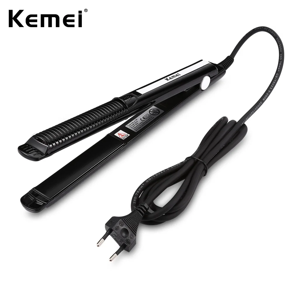 

Kemei Professional Straightening Irons Hair Straightener Flat Iron Tourmaline Ceramic Heating Plate Styling Tools Fast Warm-Up