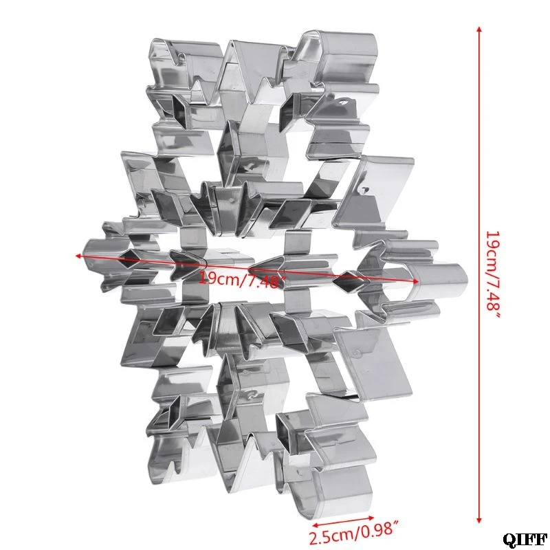 Прямая поставка и из нержавеющей стали 3D Рождественский торт-Снежинка бисквит формочка для печенья DIY инструмент для выпечки кондитерских изделий May27