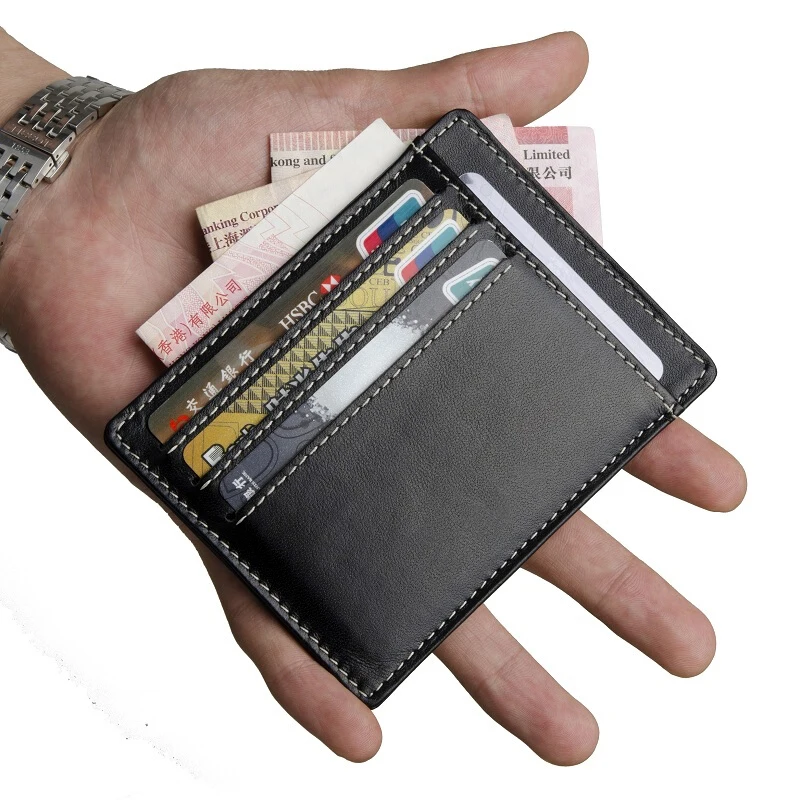 Famous Brand Ladies Genuine Leather Credit Card Holder Women ID Card Case Bank Cards Wallets Men ...