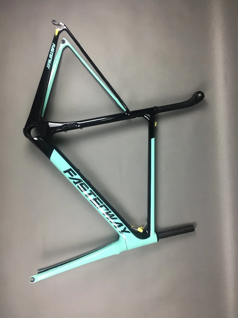 Top light blue 2018 TAIWAN FASTERWAY classic carbon road frameset UD weaves carbon bike frame:Frameset+Seatpost+Fork+Clamp+Headset 30