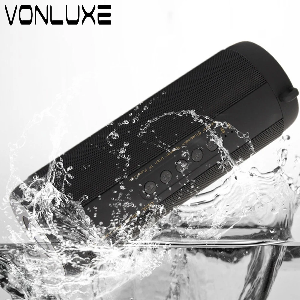Vonluex Bass T2 Bluetooth Speaker Mini Portable Waterproof IPX5 Wireless Column Loudspeakers Speakers FM for iPhone For Samsung