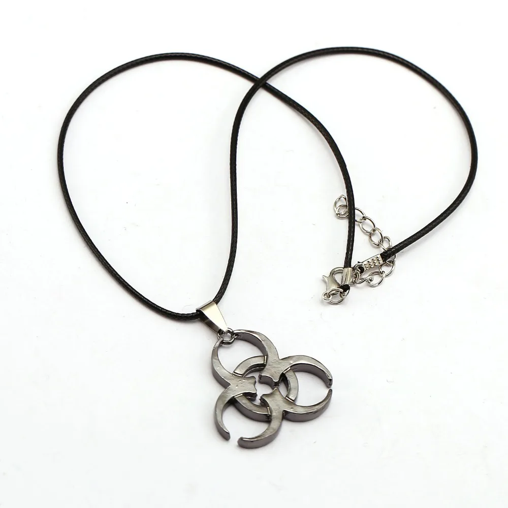

10pcs/lot Resident Evil Necklace Biohazard Fashion Rope Pendant fans Gift Hot Game Jewelry Accessories