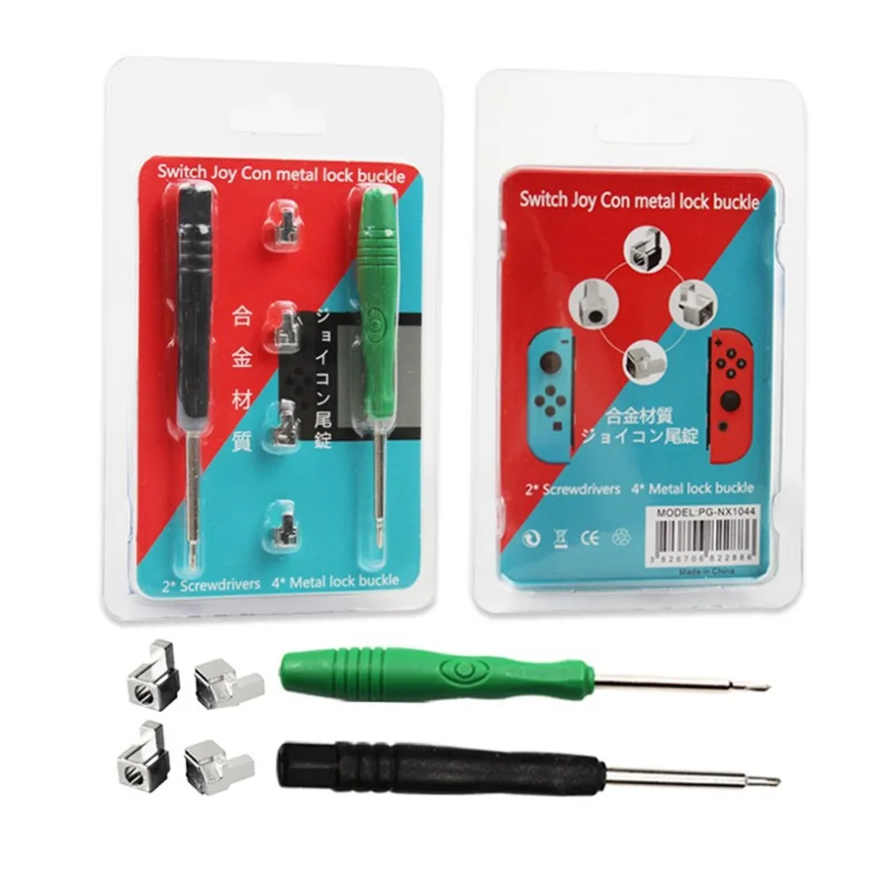 

Professional Repair Tool Parts Alloy Buckle Lock Kit for NS Nintendo Switch NX Joy-Con Controller with 2pcs Screwdrivers