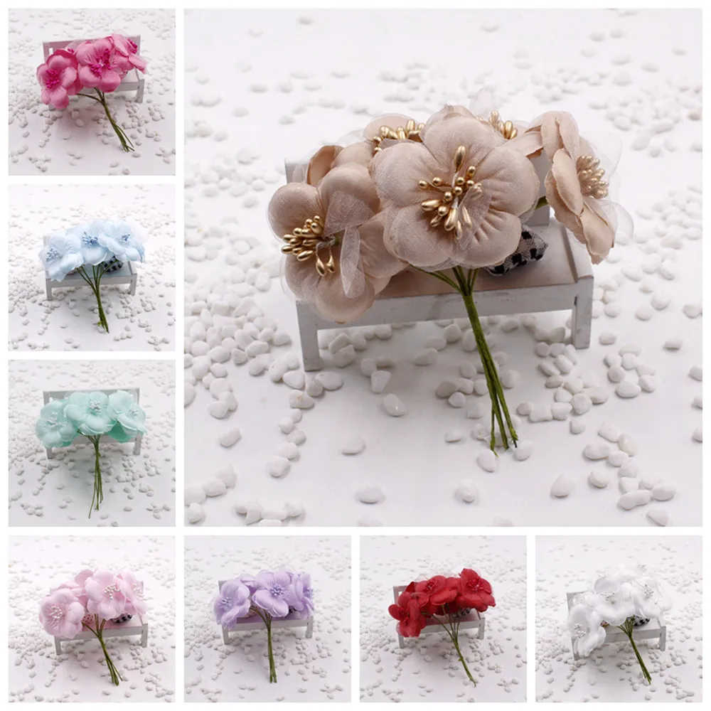 

6 pieces of silk artificial chrysanthemum chrysanthemum wedding decoration DIY cut and paste process fake process fake