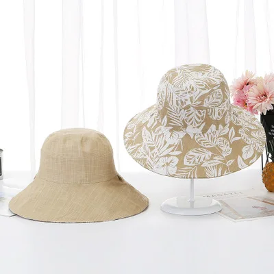 Высокое качество, женская панама, шляпы от солнца, женские летние складные пляжные кепки, большой край, цветочные шляпы с полями шапки для рыбака - Цвет: khaki