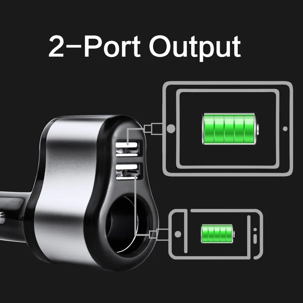 Автомобильное зарядное устройство с двумя портами USB 3,1 А, 2 порта, 12-24 В, прикуриватель, быстрое автомобильное зарядное устройство, адаптер питания для Apple, iphone, Android, планшета