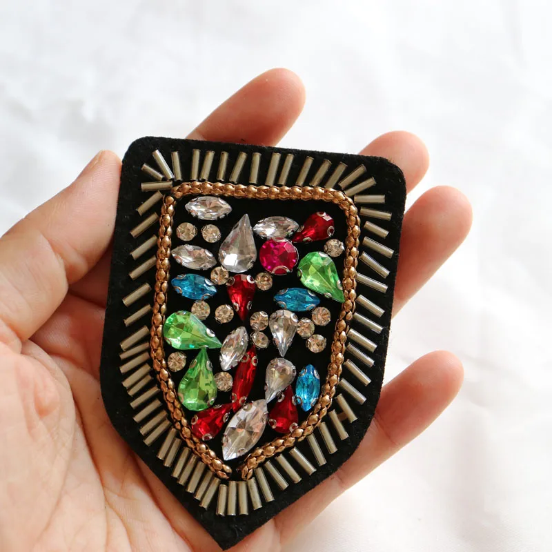 Наплечная доска Epaulette 2 шт. карманные нашивки из бисера для одежды стразы