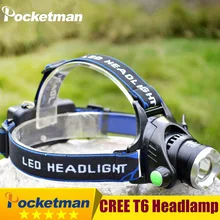 High Power CREE XML-T6 Led Headlamp 2000 Lumens Head lamp LED headlamp Headlight Waterproof Zoomable lampe frontale Headlight