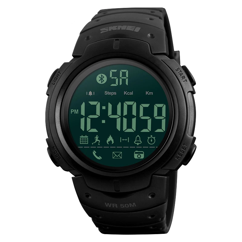 

SKMEI Message Call Reminder Bluetooth Smart Watch Men Digital Waterproof LED Display Sports Relogio Masculino for IOS Android