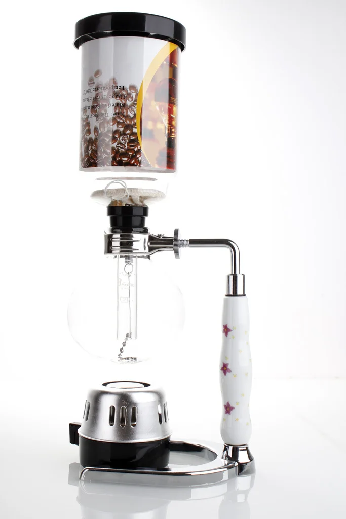 Fancy Vacuum coffee maker syphon pot tea for brewing 3/5cups blossom handle |
