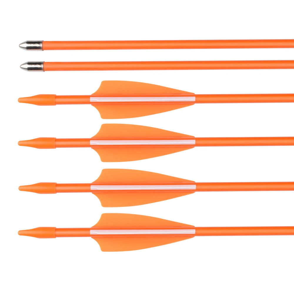 Fiberglass Arrow Orange Shaft 26" Youth Arrows Target Practice Kids