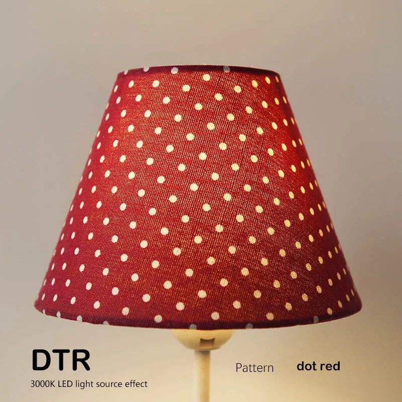 E27 Lamp shade Spotted pattern Textile Fabrics Fashionable Decorative E26 table lamp shade pendant lamp cover DsQi - Цвет корпуса: ZFBDTR